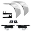 Vendetta Premium Stainless Steel Half Fenders - 33.5 Inch W/ Mounting Kit For Kenworth Suspensions