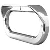 Chrome Oval Bezel With Visor for 6.5 Inch Grommet Mounted Light