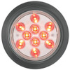 4.25 Inch Mega Stop Turn Tail Light W/ Rubber Grommet - 10 Red LED/ Clear Lens