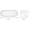 6.5 Inch Oval Single LED Back Up Light - White LED / Clear Lens