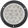 4 Inch Round Back Up LED Light W/ Flange Mount - 3 Wire - White LED / Clear Lens