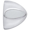 39 Diode Teardrop Headlight Turn Signal Light Cover - Amber LED / Chrome Lens For Peterbilt