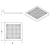 Chrome Square Speaker Covers 5 5/8 Inch  For Kenworth