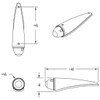 17 Diode Dual Function Watermelon Reflector Cab Light Kit W/ Die Cast Housing - Amber LED / Amber Lens