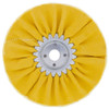 6 Inch Yellow Hard D-50 Treated Airway Buff - 5/8 & 1/2 Inch Arbor