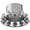 Chrome Dome Rear Axle Cover With 33mm Standard Style Push-On Nut Covers