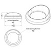 Chrome Plastic Speed And Tachometer Gauge Bezel With Visor