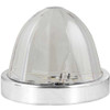 3 7/16 Inch 18 Diode Watermelon Surface Mount Light With SS Bezel -  Blue LED Clear Lens