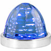 3 7/16 Inch 18 Diode Watermelon Surface Mount Light With SS Bezel -  Blue LED Clear Lens