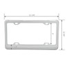 Chrome Wide Style License Plate Frame W/ Beveled Edge & 4 Mounting Holes