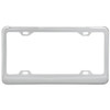 Chrome Wide Style License Plate Frame W/ Beveled Edge & 4 Mounting Holes