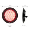 4 Inch Fleet Stop Turn Tail Light Flange Mount 3 Pin - Red LED / Clear Lens