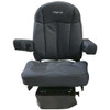 Legacy Black Tuff Cloth Mid Back Lo Base Seat With 18 Inch Arm Rests & Suspension Cover