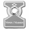 Stainless Steel Wiper / Washer Dash Plate With Chrome Nut For Kenworth