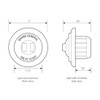 1.25 Inch Dual Function Single Diode Light - White LED / Clear Lens