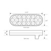 6.5 Inch 20 Diode Oval Fleet Back Up Light -  White LED / Clear Lens