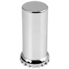 33MM X 3 3/8 Inch Chrome Flat Top Tube Screw On Lug Nut Cover With Lock Flange