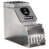 24 X 28 X 24 Inch Aluminum Saddle Box With Diamond Plate Door & Round Punch Holes On Step