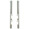 CSM Aluminum Rear Breather Panels W/ Five 3/4 Inch Round Light Holes Per Panel, 3 Bolt For Peterbilt 589