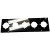 Stainless Steel Sleeper Dome Light Bracket W/ 5 Watermelon Style Light Holes For Peterbilt 378 & 379