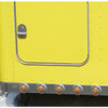 Stainless Steel Sleeper Latch Lock Trim W/ Keyhole Cutout For Peterbilt Unibilt Sleepers