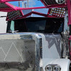 Iowa Customs Stainless Steel Bowtie Visor For Peterbilt 589 Flat Top