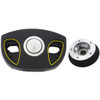 Traveler 18 Inch Black Leather Steering Wheel Kit With Smart Gen 3 Pad & Chrome Inserts For Kenworth