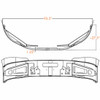 20 Inch Chrome SBA Bumper W/ OE Fog Light Holes & Tow Pin Holes For International ProStar