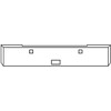 18 Inch Chrome Texas Mitered End Bumper W/ Center Step & Tow Holes For Kenworth W900B, W900L