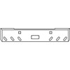 22 Inch SS American Eagle Ends Style Bumper 6 Inch Sides Boltless W/ Tow  & 6 Oval Light Holes For Kenworth W900B, W900L