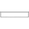 22 Inch Chrome Texas Boxed End Bumper Blind Mount W/ 30 - 3/4 Inch Bulkhead & End Light Holes For Kenworth W900B, W900L