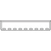20 Inch Texas Blind Mount Stainless Steel Bumper With Boxed Ends & 9 Oval Light Holes By Valley Chrome For Freightliner, Kenworth & Peterbilt