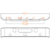 20 Inch SFA Factory Mount Chrome Bumper With License Plate Holes By Valley Chrome For Mack CHN613 CHU613 2005 +