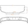 18 Inch Chrome Bumper W/ Tow Holes By Valley Chrome For Peterbilt 357, 378 SBA