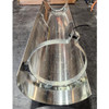 BLEMISHED: Stainless Steel Exhaust Shield Plain 48 Inch x 8 Inch 180 Degree