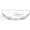 18 Inch Chrome Wrap Around Bumper W/ Vent Holes For Freightliner M2 106 SBA