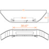 16 Inch Chrome Set Back Bumper W/ Vent Holes For Freightliner M2 106 2002-2010
