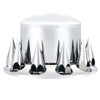 Chrome Dome Rear Axle Cover With 33mm Spike Thread-On Nut Covers