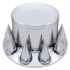 Chrome Dome Rear Axle Cover With 33mm Spike Thread-On Nut Covers