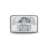 4 X 6 Chrome High Beam LED Reflector Headlight With Glow Position LED Accent