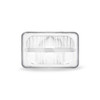 4 X 6 Chrome High Beam LED Reflector Headlight With Glow Position LED Accent