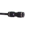 2 Plastic 1/4 Inch Air Line Unions W/ 28 Inch Plastic Airline Hose