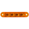 3-1/2 Inch Flush Mount Light Bar , 3 Wire - Amber LED / Amber Lens