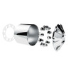 Chrome Rubicon Rear Axle Cover Kit With 33mm Thread-On Lug Nut Covers