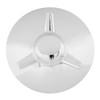 Universal Chrome Front Wing Spinner Hubcap, Straight, 7/16 Inch Lip, Driver Side