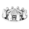 Chrome Abs Front Axle Cover Spoke W/Screw-On 33MM Nut Covers