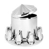 Chrome Abs Rear Axle Cover Spoke W/Screw-On 33MM Nut Covers