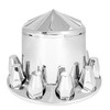 Chrome Abs Rear Axle Cover Spoke W/Screw-On 33MM Nut Covers