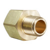 Brass Hose Fpt To Mpt Adapter- 1/2 X 3/8 Inch