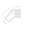 Brass Street Elbow 45 Degree- 1/4 Inch